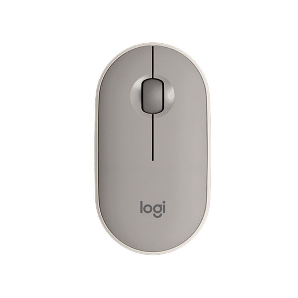 Logitech M350 Pebble -langaton hiiri Bluetooth- tai 2,4 GHz -vastaanottimella, hiljainen, ohut tietokonehiiri hiljaisilla napsautuksilla Grey