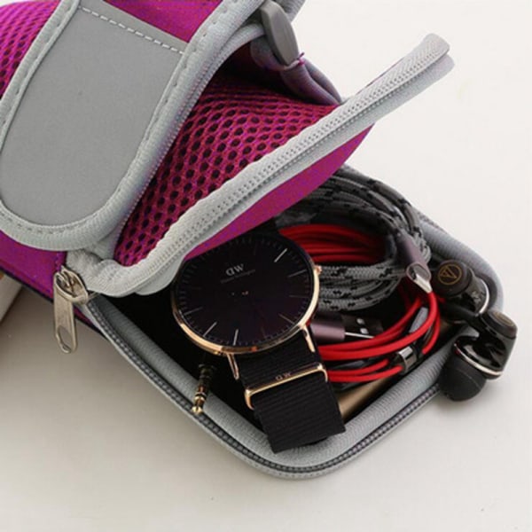 Vattentät löpararmband för utomhusbruk för män och kvinnor, för telefoner 5,1-7 tum (Plus size-6,6-7 tum mobiltelefon) grå