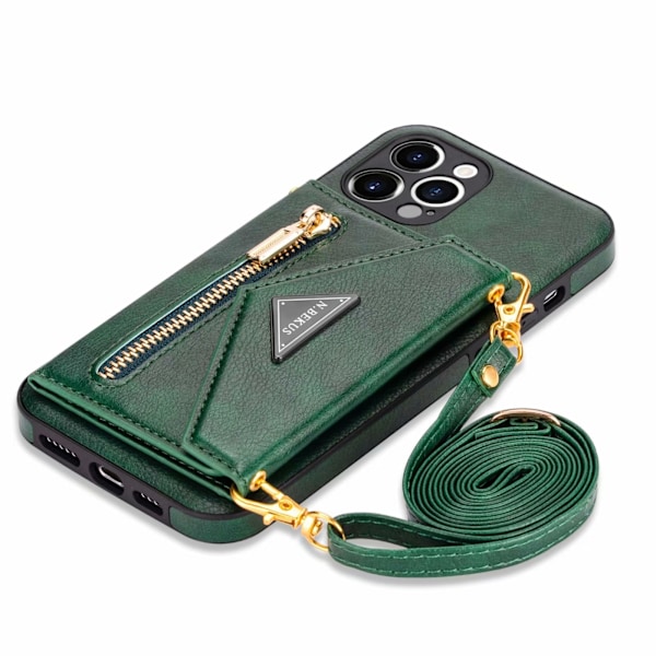 PU Lær Lommebokdeksel for Samsung Galaxy S22 Ultra 5G Crossbody Veske med Kredittkort Holder 6.8'', Dame Jente Glidelås Lommebok Støtte