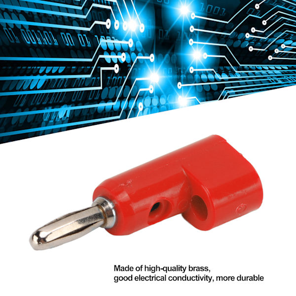 10 stk./sæt 4 mm loddefri bananplugs stakbar åben skrue 30V AC-60V DC maksimal 28A til elektronik industrielt udstyr Red