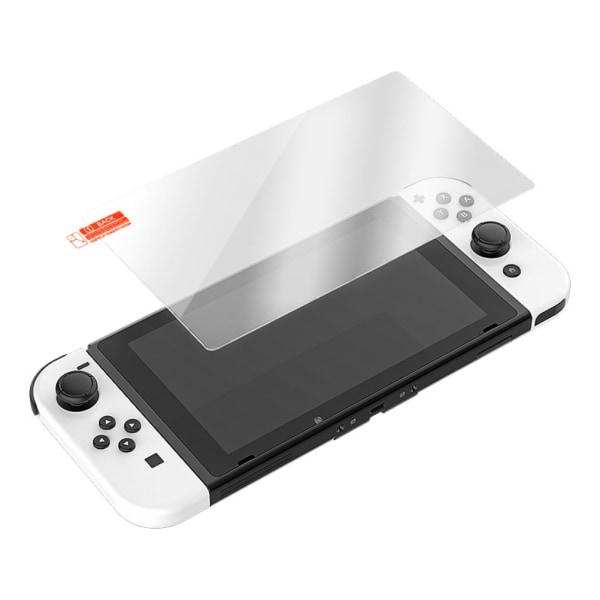 Skyddssats för Switch OLED med skärmskydd, dammskydd, knapplock och tumgrepp