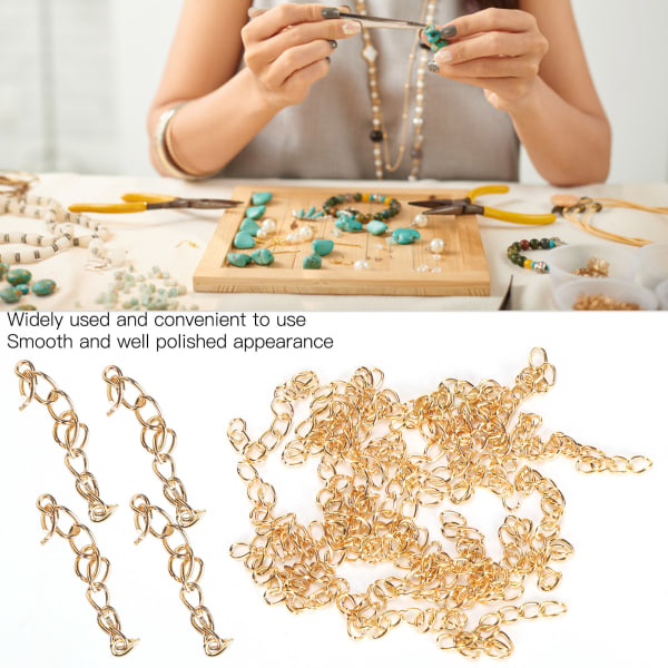 25 st smycken förlängningskedja 5 cm svansförlängare för halsband Armband örhänge DIY