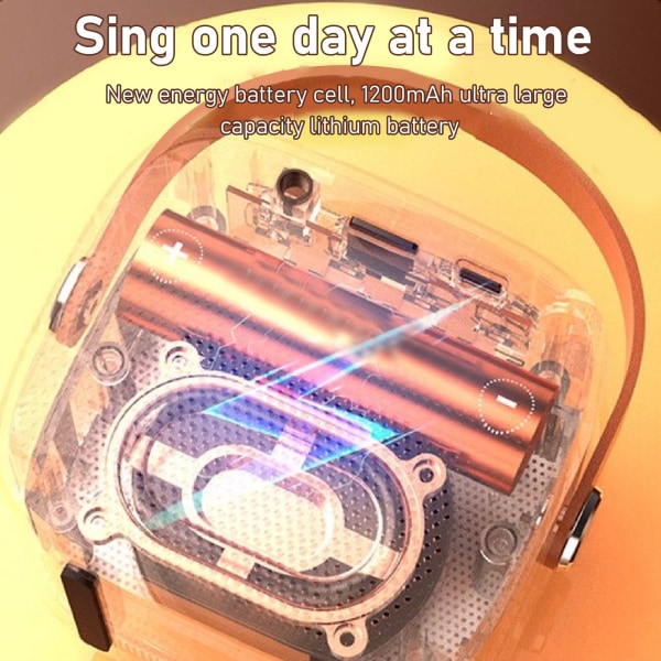Mini Karaoke Maskin Set Stöd Bluetooth AUX USB Minneskort Bärbar Bluetooth Högtalare med Trådlös Mikrofon Blue