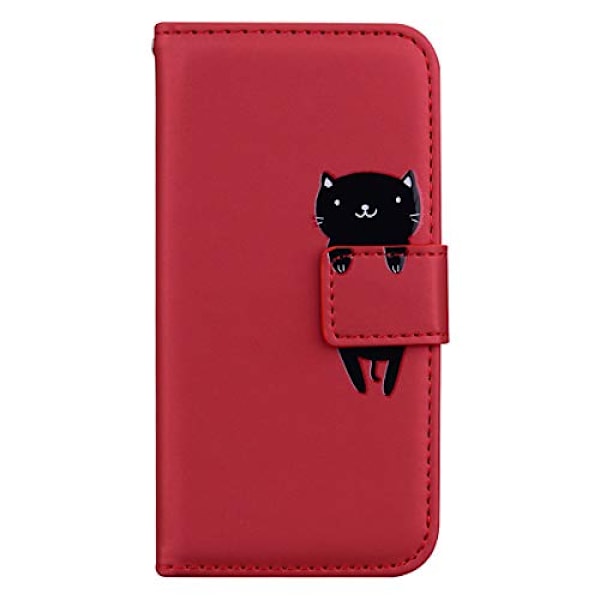 Etui Kompatibelt med iPhone 13 Lommebok Slankt Kredittkort Holder Malt Katte Deksel Støttebeslag Beskyttende Slitesterkt PU Lær Flip Fol