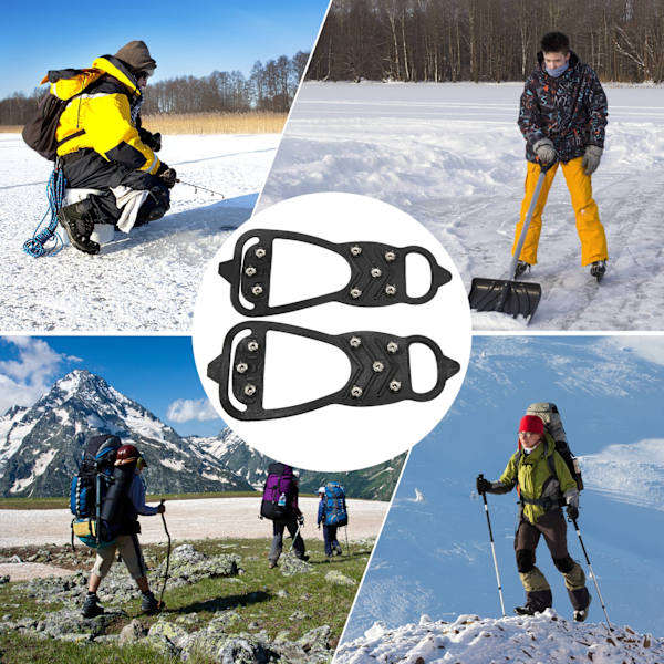 1 par 8 tænder stigbøjler Anti Slip Ice Traction Cleats Sko Grips til at gå på sne og isM