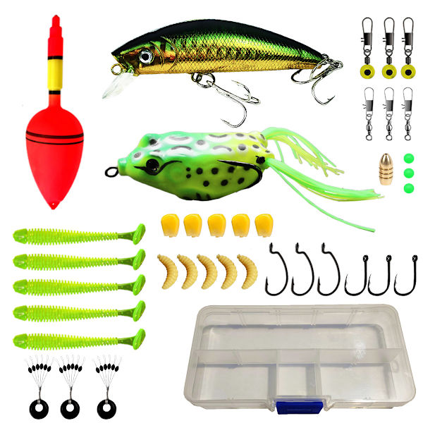 1pc Fiske Rulle Spö Utrustning Set, Inklusive Kolfiber Spö, Lång Gjutning Fiske Rulle, Fiske Mjuk Hård Bete, Och Fler Tillbehör, 2.4cm