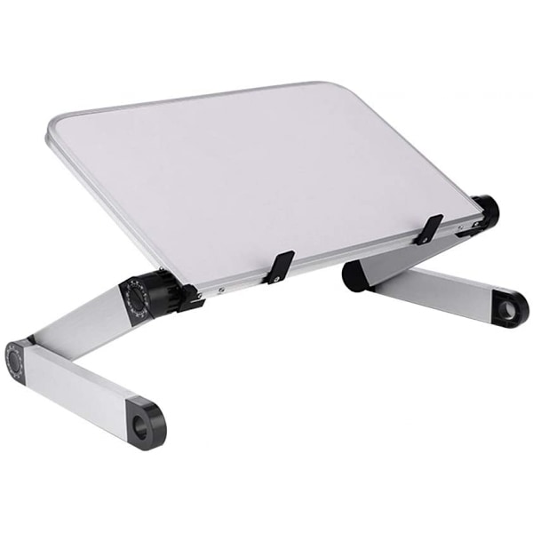 Sammenleggbart Laptop Stativ Justerbart Stativ Aluminium Bordstativ Universalt Bord Bærbart Ergonomisk Stativ (Hvit)