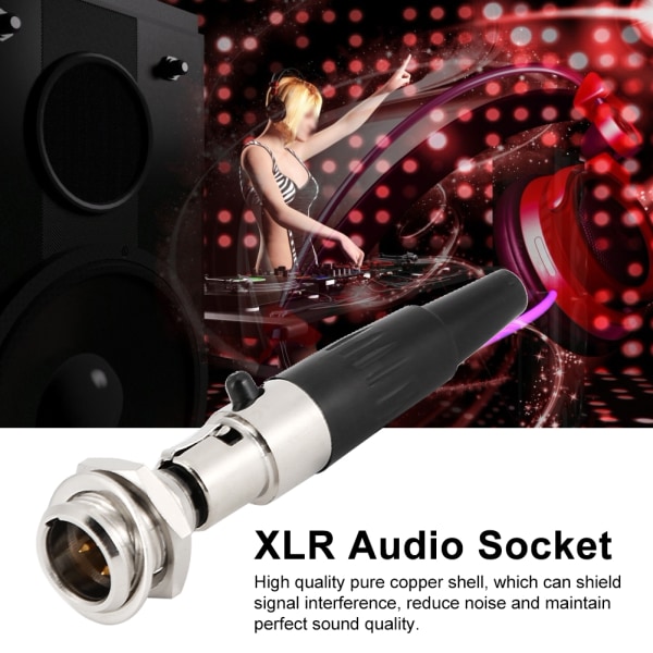 5 kpl 3-ytiminen Mini XLR puhdas kupariliitin tee-se-itse-äänikaapelin pistoke kuulokeliitäntään