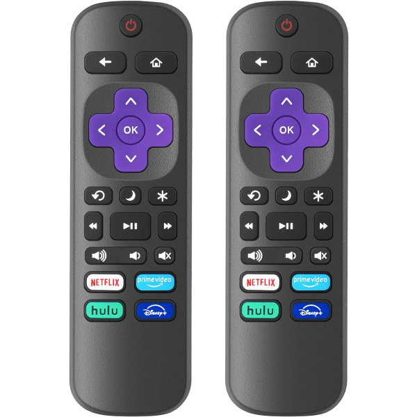 2-pakning erstatningsfjernkontroller for Roku TV, infrarød fjernkontroll KUN for TV, IKKE for andre Roku-enheter style 2
