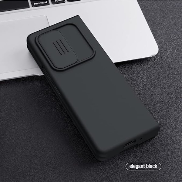 Samsung Galaxy Z Fold 3 Mobilskal - CamShield Silikonskal med Kameraskydd, svart