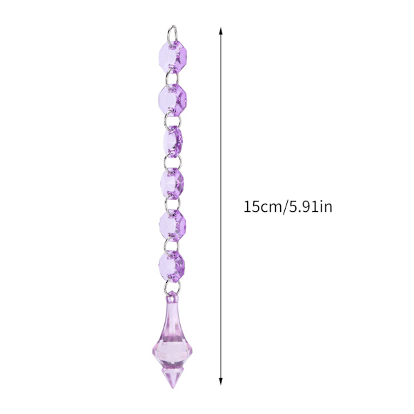 10 st akrylhängsmycken 15 cm belysningsdekoration för ljuskronor bilder fönster julgran Purple