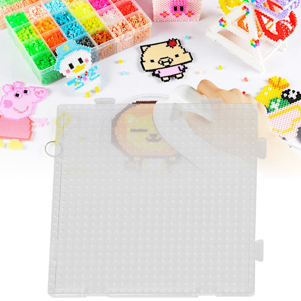Transparent geometrisk pluggtavla mall barn leksaker för 2,6 mm Perler pärlor Small Square