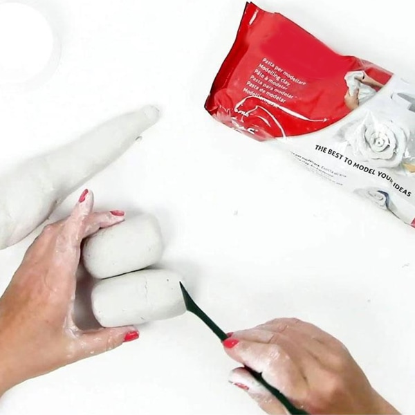 Air Hardening Modeling Clay Valkoinen taiteellinen ilmakuiva savi pinnoitteen muotoiluun aikuisille lapsille