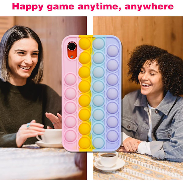 Kompatibel med iPhone 7/8/SE 2020/6/6S Skal Tecknat Kawaii Roligt Sött Kul Silikon Design Skydd för Flickor Barn Pojkar Tonåringar, Mode C