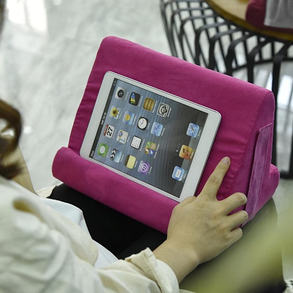 Tabletstativ Kudde, Mjukt Tabletstativ, Multi-Vinkel Tablet- och Bokstativ, Lazy Stand Sängstol, e-läsare, Tidningar