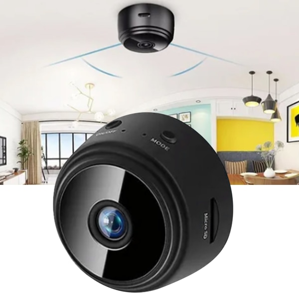 Trådløst HD-kamera 90 graders vinkel Smart Remote Camera 1080 Night Vision-kamera med USB-kabel