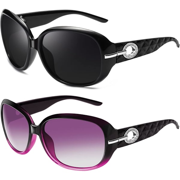 Jackie solglasögon överdimensionerade nyanser för kvinnor trendiga stora rektangulära solglasögon UV-skydd solglasögon Black & Gradient