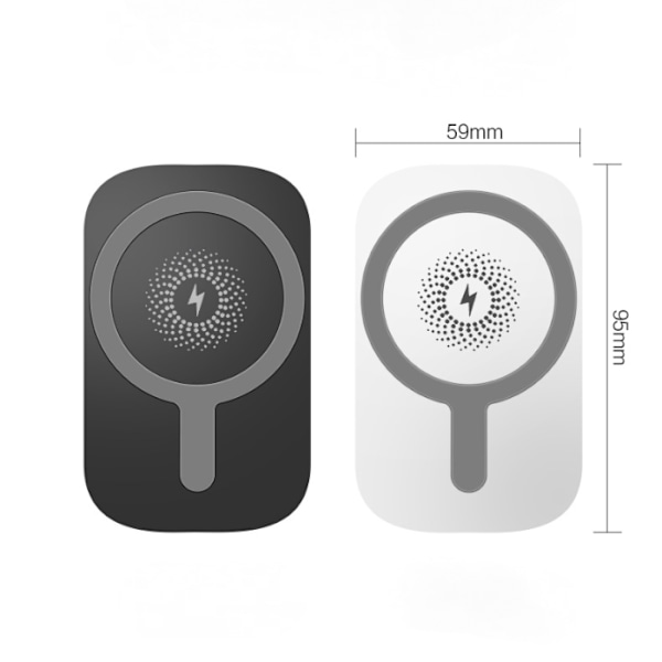 Magnetisk trådlös billaddare, ventilerat instrumentbräda billaddningsställ-(WC-14-Vit 15W)(Ett set)