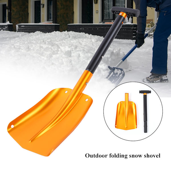 Fällbar snöspade i aluminium för utomhusbruk, multifunktionell, för klättring och camping