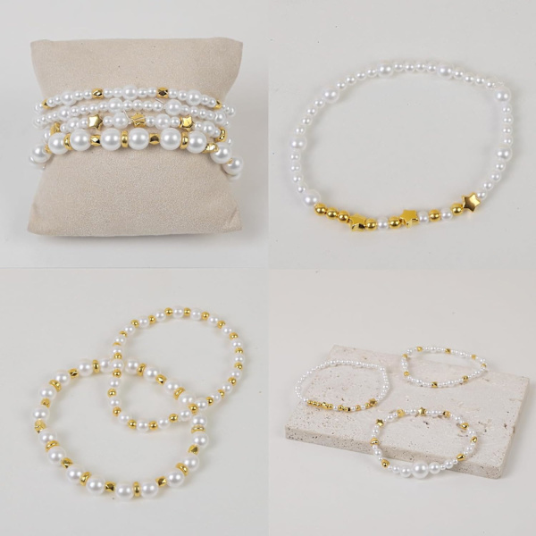 1674 stk perler til armbånd, perler til smykkefremstillingssett, charms til DIY armbånd smykkefremstillingsutstyr for voksne