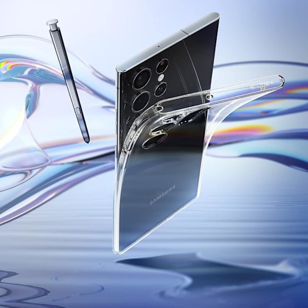 Liquid Crystal-deksel designet for Galaxy S22 Ultra (2022) - Krystallklar