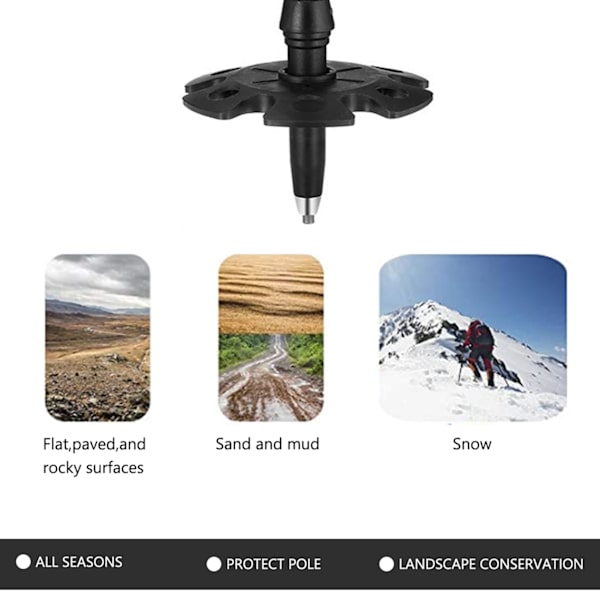 5 stk./pose Trekkingstang Sne Mud Ski Kurv Gåtur Vandrestav Udskiftning Tilbehør
