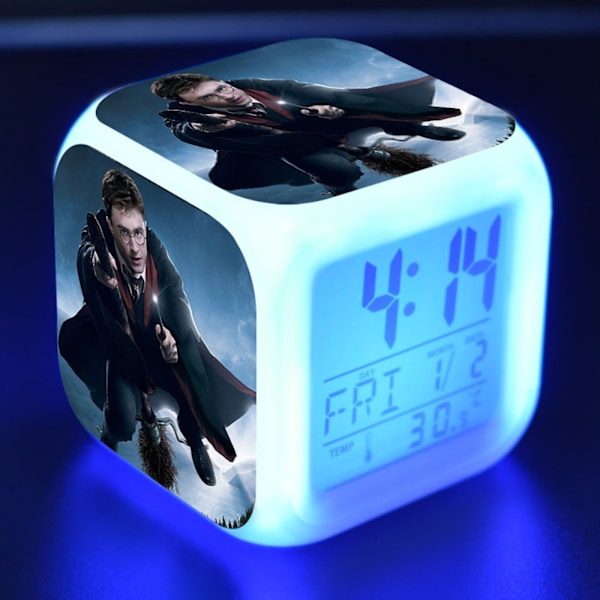 Harry Potter väckarklocka Harry Potter Harry Magic Färgglad stämningsfull LED Luminous väckarklocka（11）