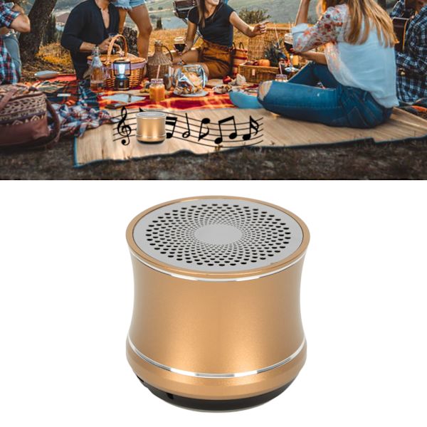 Mini Bluetooth-högtalare IP67 Vattentät Automatisk anslutning Bärbar trådlös högtalare med bashögtalare för duschrum Cykel Bil Gold