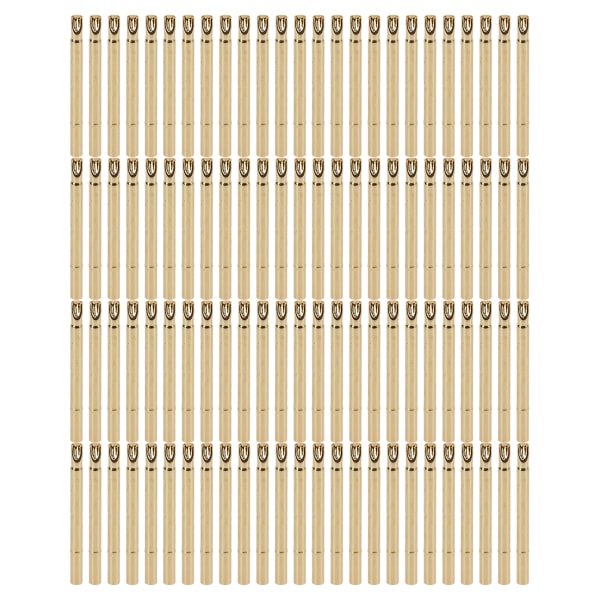100 stk. fjeder test probe ærme messing 2,4 mm tilbehørssæt til P125 serie stift R125-4S