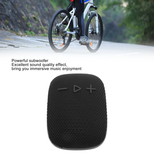 Bærbar Bluetooth-højttaler IPX7 Vandtæt Mini Subwoofer med Stativ til Udendørs Cykling Sort