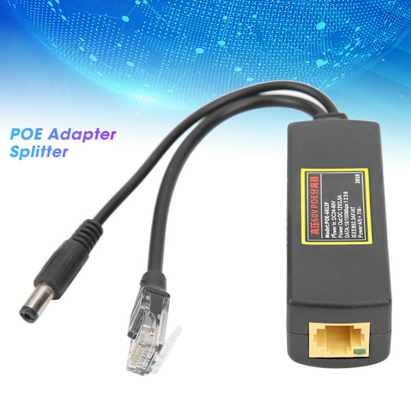 Högtrycks 60V POE-splitter för 10/100M dataöverföring Ethernet för små nätverksenheter