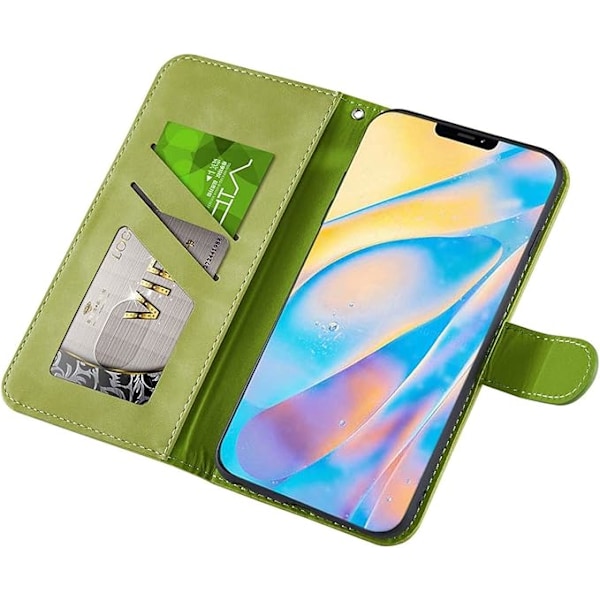 iPhone 12 Mini puhelinkotelo, Suloinen Elefantti Sydän Sarjakuvakuvio Korttipaikalla, Taitettava Jalusta, Magneettinen Läppäkansi, Yhteensopiva