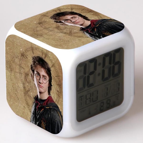 Harry Potter väckarklocka Harry Potter Harry Magic Färgglad stämningsfull LED Luminous väckarklocka（11）