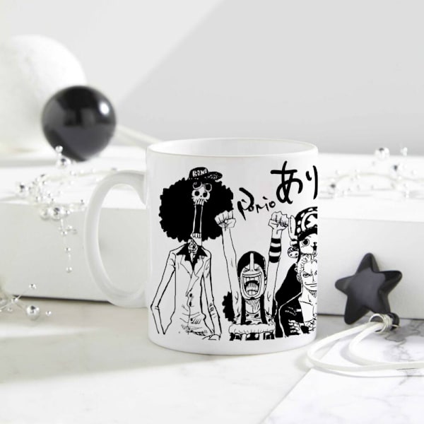 One Piece handmålad keramikmugg 11oz vänner present kaffe vattenkopp animation vattenkopp