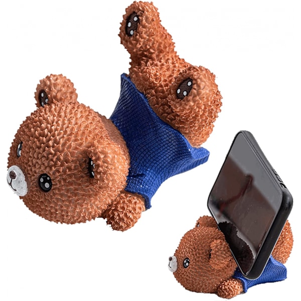 Telefonholder Mobiltelefonholder til Skrivebord Sød Telefonholder iPhone Holder Telefonholder Kawaii Skrivebordstilbehør Bjørnedukke Telefonholder