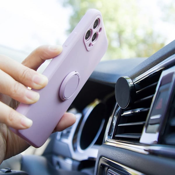 Puhelinrengaspidike käteen, magneettinen puhelimen takarenkaan ote sormelle ja kotelolle (violetti)