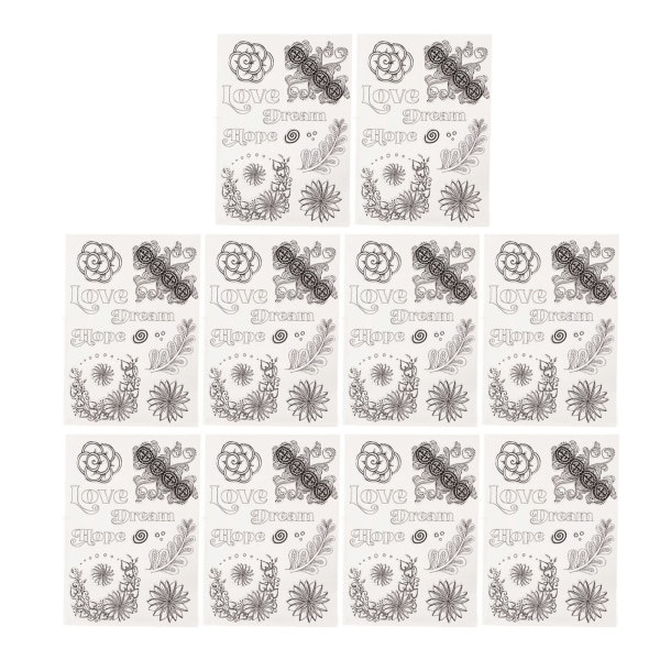 10 kpl Kirkkaat postimerkit Erinomaiset koristeelliset uudelleenkäytettävät kukkalehtiset kirkkaat postimerkit korttien tekemiseen askarteluleikkeiden tekemiseen.