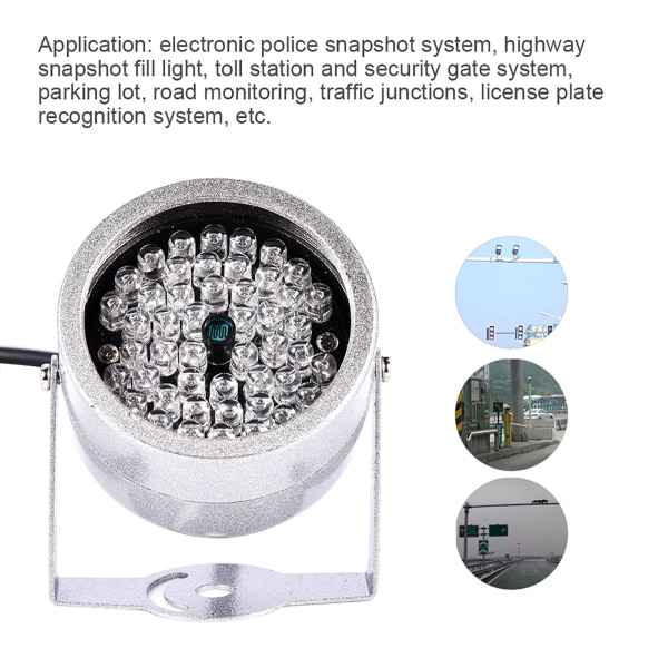 48 LED IR-belysningslys Vandtæt infrarødt nattesynslys til CCTV-sikkerhedskamera