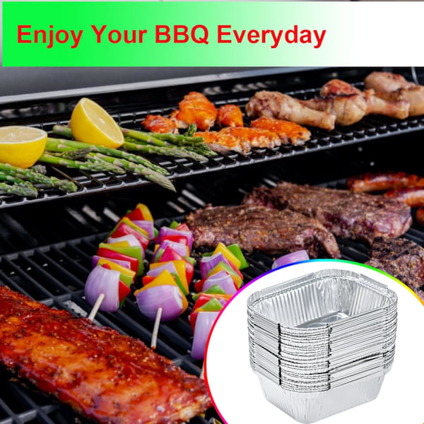 40-pack Grillfettbricka Foder för Nexgrill 720-0830H, Engångs Droppbricka Ersättningsset, Svart 40