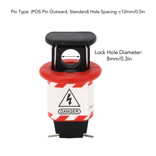 Pin Out Standard Säkring Lås Säkerhet Miniatyr Elektrisk Luft Brytare Switch Handtag Lockout för Power Isolering