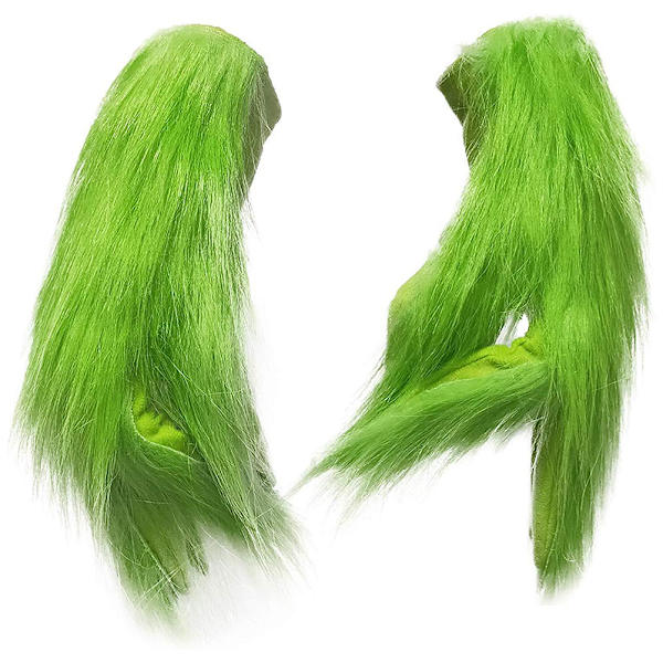 1 Pari Joulu Karvainen Pehmoinen Vihreä Käsineet Cosplay Karvainen Käsineet Halloween Juhlat Cosplay Rekvisiitta