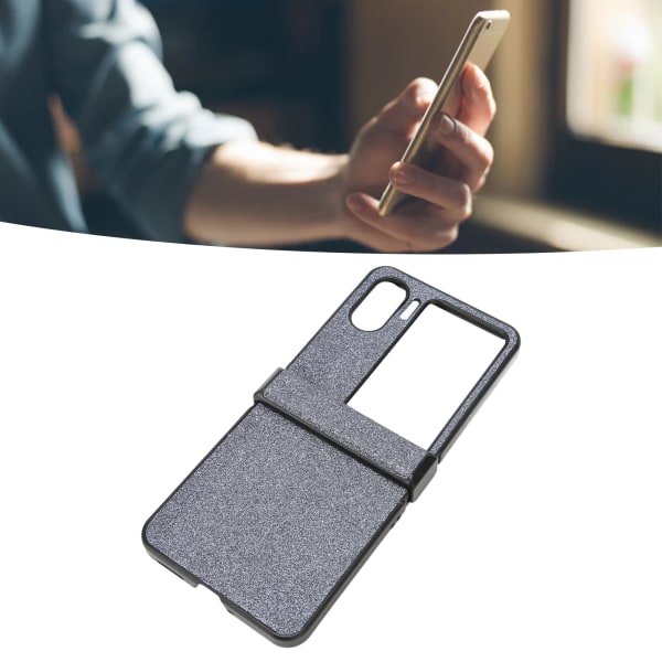Flip Screen phone case Slitstarkt Glitterdesign med perfekt passform Lätt att rengöra cover för Oppo Find N2 Flip Black