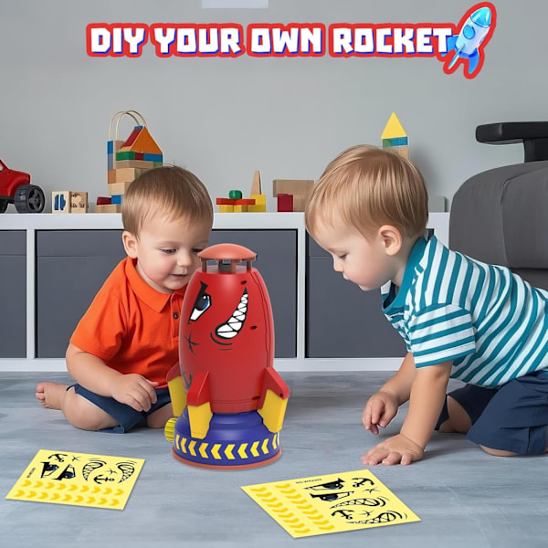 Sprinkler Raket Launcher Legetøj til Børn - Udendørs Vandlegetøj Vandstænk Raket, Sommerhave Plæner Vandlegetøj Spray 360-Graders Ro Red rocket 25.40 x 12.70 x 12.70 cm