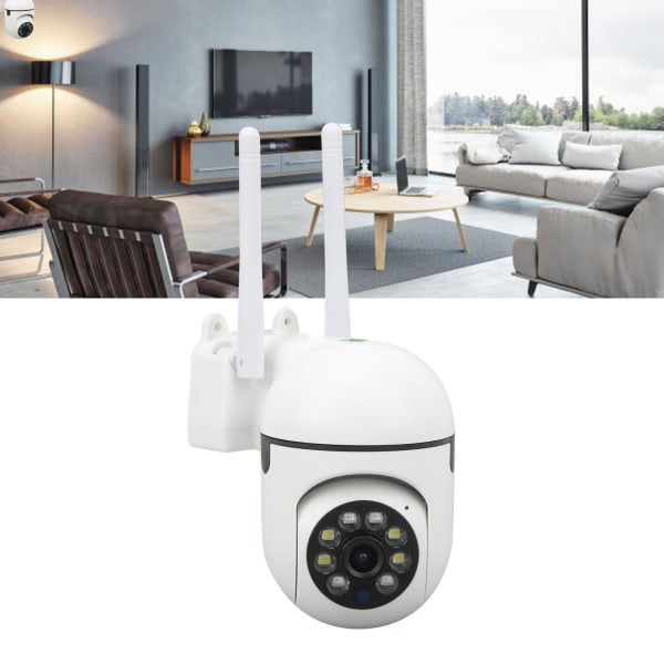 Smart säkerhetskamera Trådlös WiFi inomhusövervakningskamera Infraröd nattseende för hemmet EU-kontakt