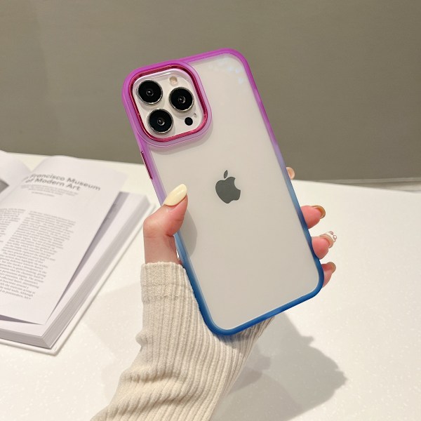 Skal för iPhone 13 Pro, [Gulnar inte] Stöttåligt skyddsskal Ultratunt, Lila+Blå