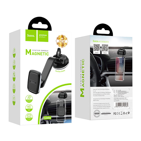 hoco. CA45A Yajie centerkonsol magnetisk sugekop bilholder kreativ sugekop mobiltelefon navigation multi-funktion holder