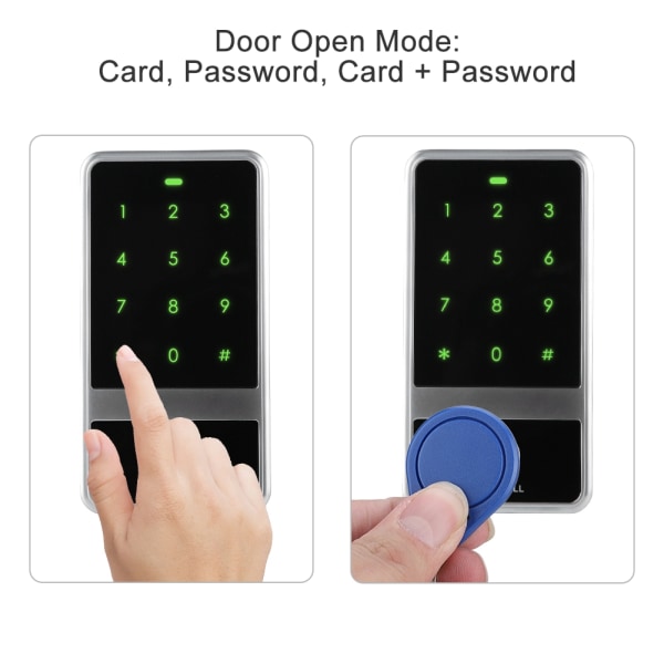 Berøringstastatur ID-kortleser Passord Dørlås for tilgangskontrollsystem (vanlig)