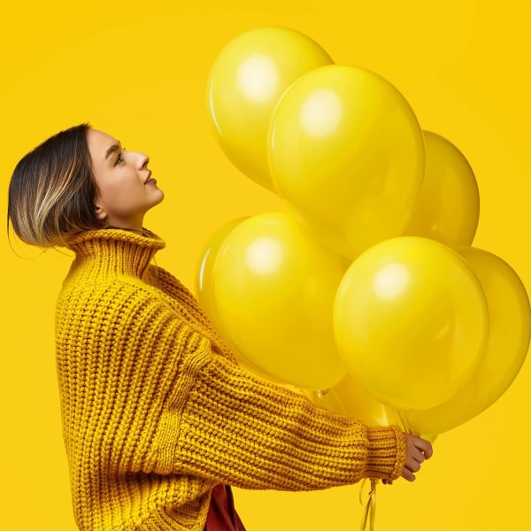 129 stk gule ballonger i forskjellige størrelser 18 12 10 5 tommers lateksballongbue for maskeradepartydekorasjon kjønnsavsløring uteksaminering jubileum Yellow