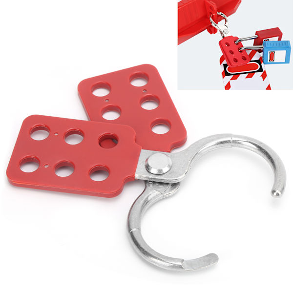 10 st lockout-hasp 38 mm/1,5 tum 6 hål aluminiumisolering för brandfarliga explosiva platser