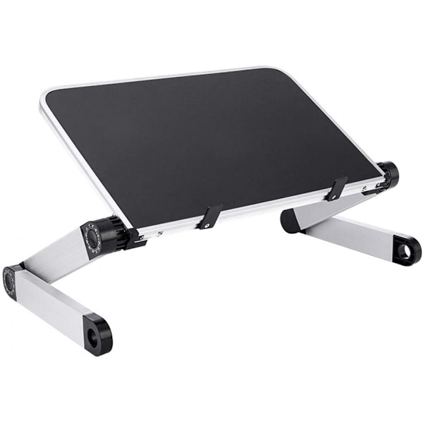 Vikbar Laptopställ Justerbart Ställ Aluminium Skrivbordsställ Universellt Bord Bärbart Ergonomiskt Ställ (Svart)